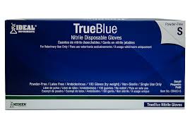 True Blue Nitrile Gloves - Box ($27.50 Vat incl.)